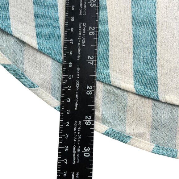 Soft Surroundings Women's Striped Tee Shirt Aqua & White Size Small - Picture 6 of 7